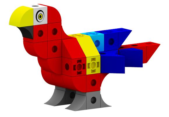 Guacamaya Cubics Aves 55 Pcs