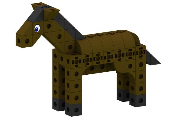 Caballo Cubics Granja 93 Pcs