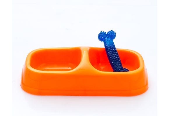 Kit Comedero Doble mini + Hueso Pequeño