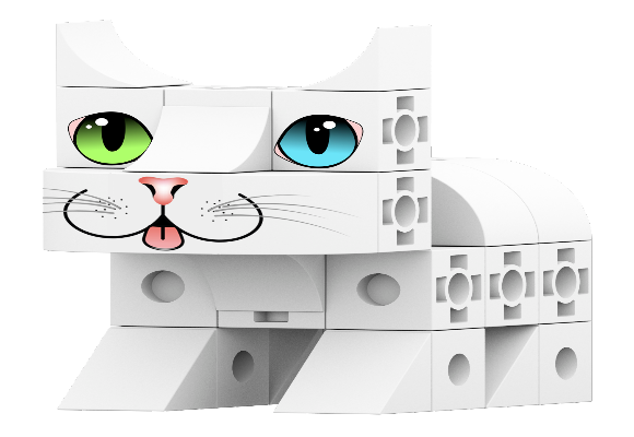 Gato Angora Turco (Colección gatos Pet cubics)