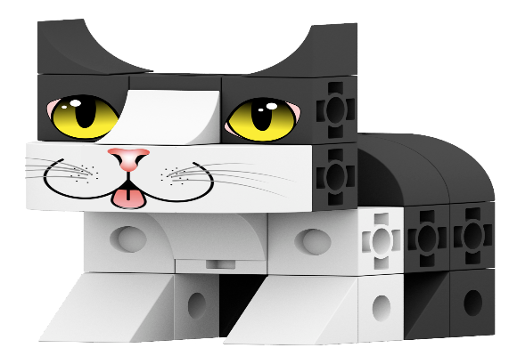 Gato Común bicolor (Colección gatos Pet cubics)