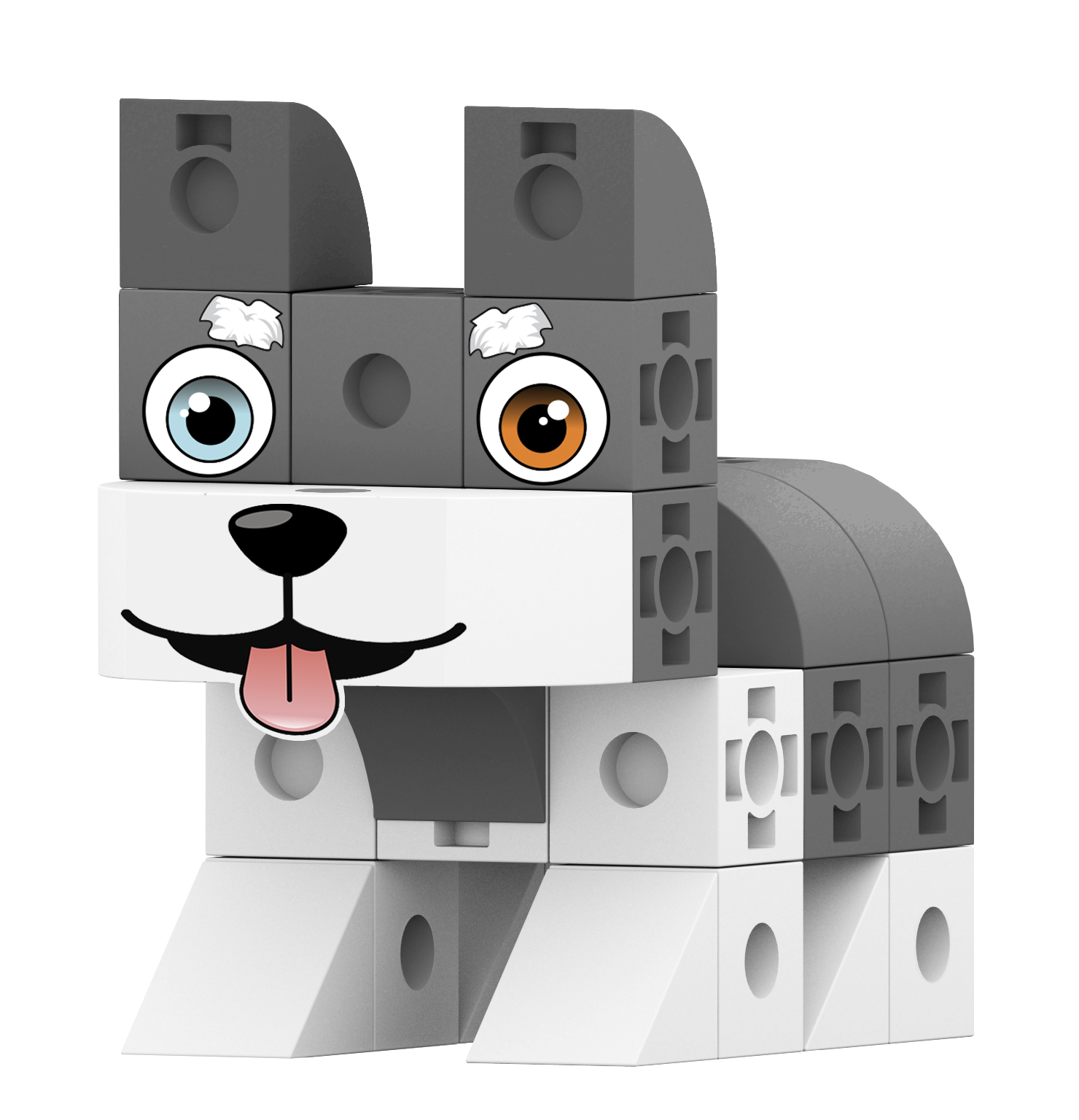 Pet Cubics: Perro Husky Siberiano,