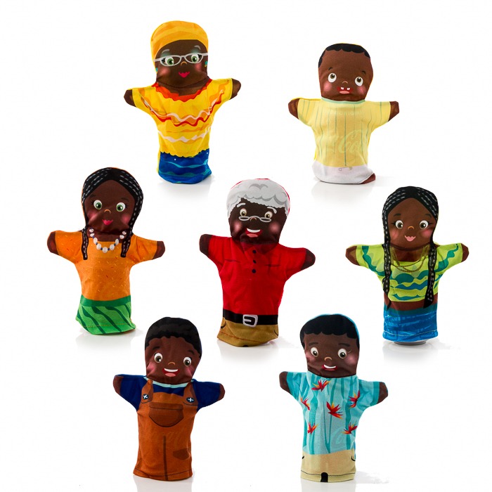 Títeres  Familia (afro descendiente) X 7