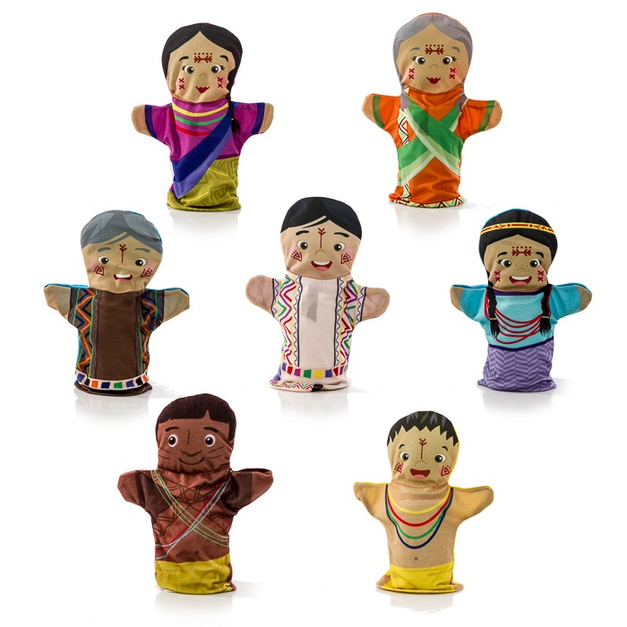 Títeres Familia  (indigena) x7