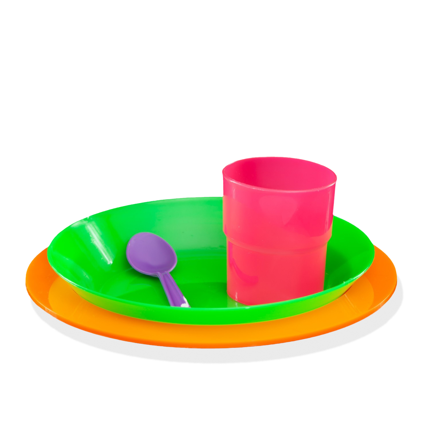 Vajilla Plástica Escolar set